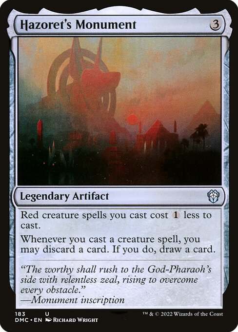 Hazoret's Monument - Commander: Dominaria United - U - 183