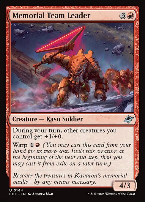 Memorial Team Leader - Edge of Eternities - U - 144