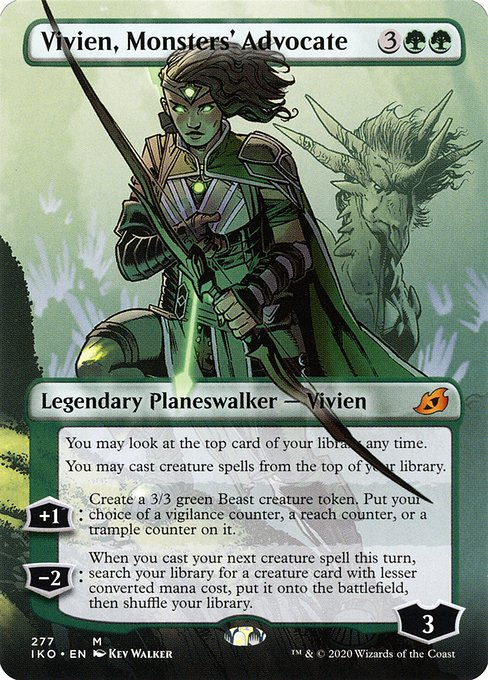 Vivien, Monsters' Advocate (Borderless) - Ikoria: Lair of Behemoths - M - 277