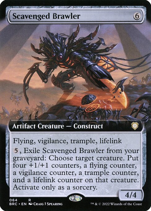 Scavenged Brawler (Extended Art) - Commander: The Brothers' War - R - 64