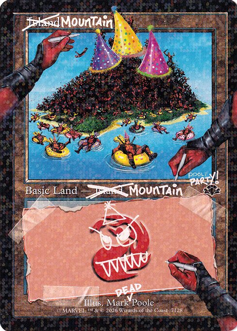 Mountain (7128) (Pool Party Foil) - Secret Lair Drop Series - R - 7128