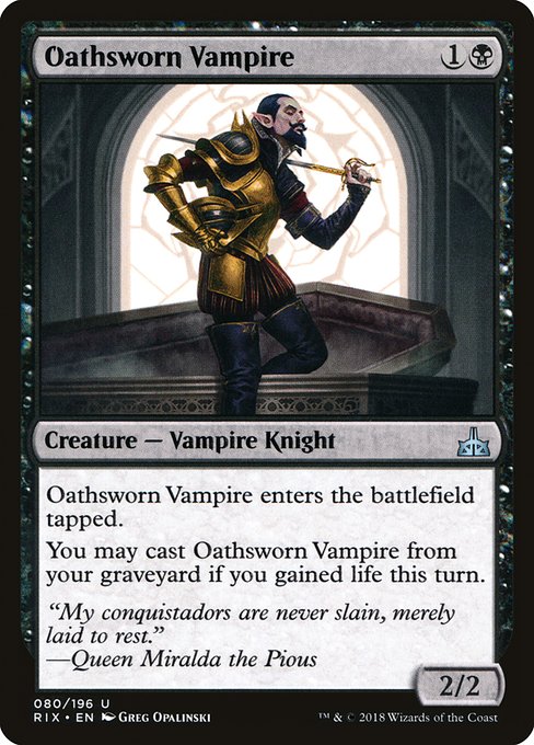 Oathsworn Vampire - Rivals of Ixalan - U - 80