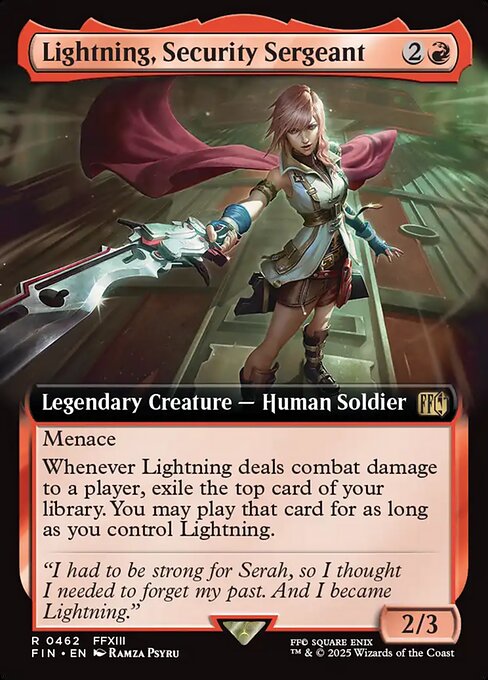 Lightning, Security Sergeant (Extended Art) - FINAL FANTASY - R - 462
