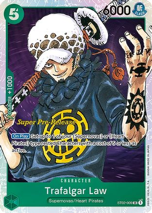 Trafalgar Law - Super Pre-Release Starter Deck 2: Worst Generation - SR - ST02-009