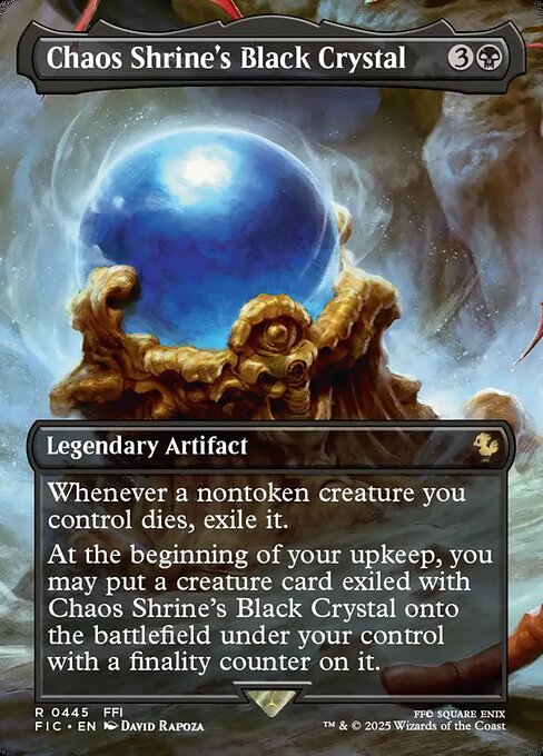 Chaos Shrine's Black Crystal (Borderless) - Commander: FINAL FANTASY - R - 445