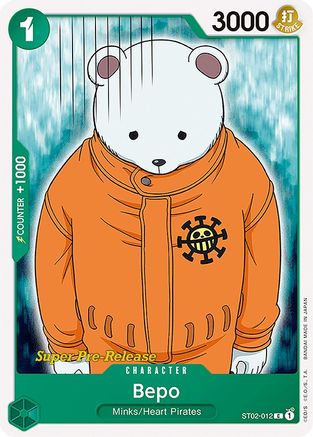 Bepo - Super Pre-Release Starter Deck 2: Worst Generation - C - ST02-012