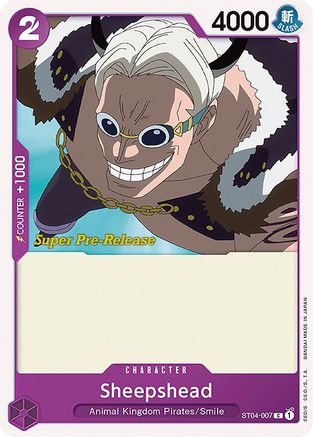 Sheepshead - Super Pre-Release Starter Deck 4: Animal Kingdom Pirates - C - ST04-007
