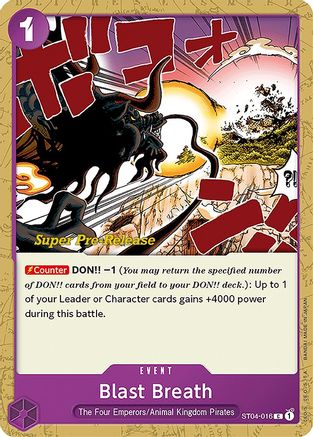 Blast Breath - Super Pre-Release Starter Deck 4: Animal Kingdom Pirates - C - ST04-016