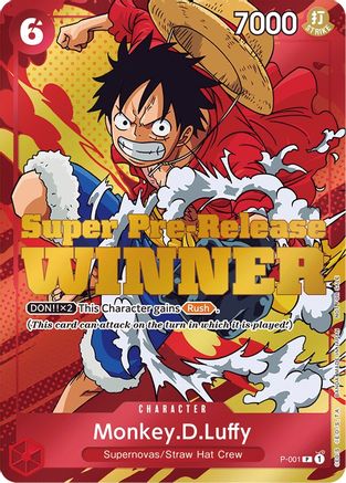Monkey.D.Luffy (Super Pre-Release) [Winner] - One Piece Promotion Cards - PR - P-001