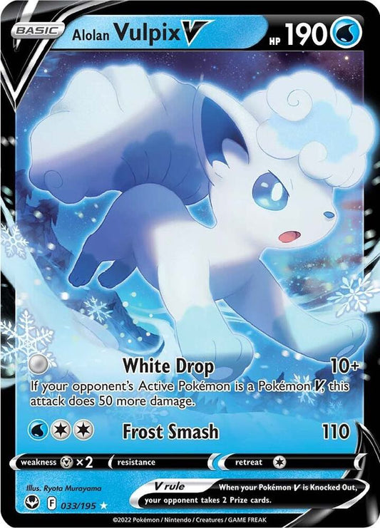 Alolan Vulpix V - SWSH12: Silver Tempest - Ultra Rare - 033/195