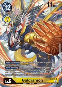 Goldramon (Alternate Art) - Draconic Roar - Super Rare - EX3-035 SR