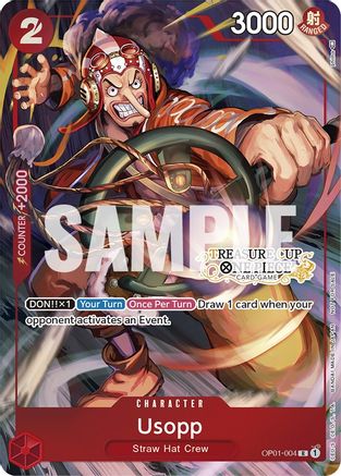 Usopp - OP01-004 (Treasure Cup) - One Piece Promotion Cards - PR - OP01-004