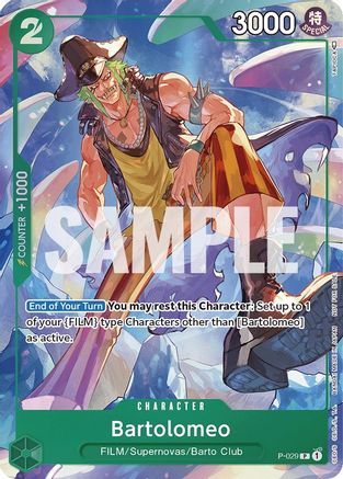 Bartolomeo (Event Pack Vol. 1) - One Piece Promotion Cards - PR - P-029