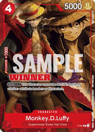 Monkey.D.Luffy - P-007 (Winner Pack Vol. 1) - One Piece Promotion Cards - PR - P-007