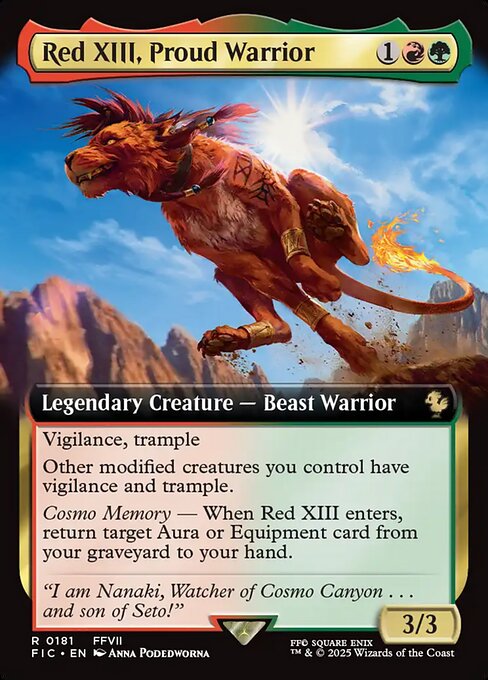 Red XIII, Proud Warrior (Extended Art) - Commander: FINAL FANTASY - R - 181