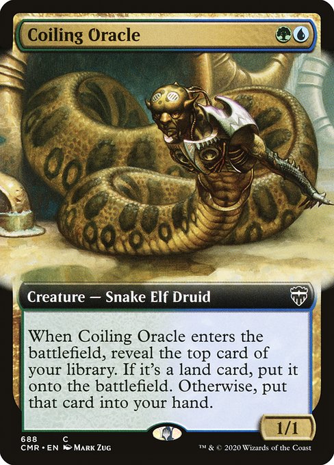 Coiling Oracle (Extended Art) - Commander Legends - C - 688