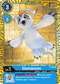 Gomamon - P-004 (2nd Anniversary Card Set) - Digimon Promotion Cards - Promo - P-004 P