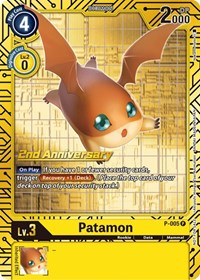 Patamon - P-005 (2nd Anniversary Card Set) - Digimon Promotion Cards - Promo - P-005 P