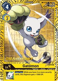 Gatomon - P-006 (2nd Anniversary Card Set) - Digimon Promotion Cards - Promo - P-006 P