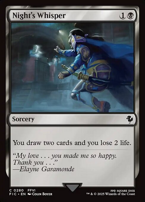 Night's Whisper (Surge Foil) - Commander: FINAL FANTASY - C - 280