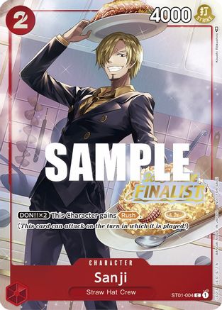 Sanji (Online Regional 2023) [Finalist] - One Piece Promotion Cards - PR - ST01-004