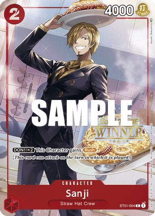 Sanji (Online Regional 2023) [Winner] - One Piece Promotion Cards - PR - ST01-004