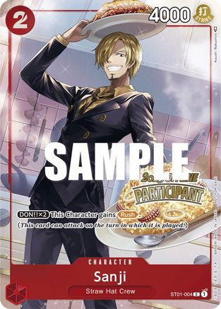 Sanji (Offline Regional 2023) [Participant] - One Piece Promotion Cards - PR - ST01-004