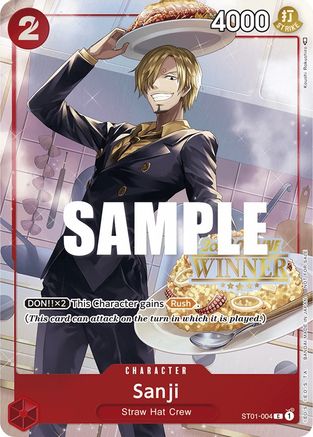 Sanji (Offline Regional 2023) [Winner] - One Piece Promotion Cards - PR - ST01-004