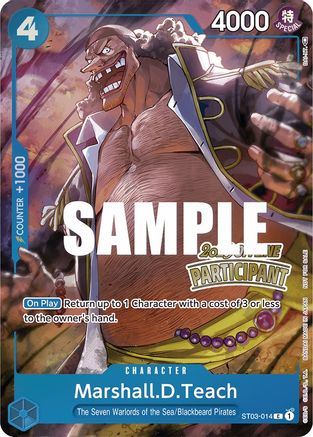 Marshall.D.Teach (Offline Regional 2023) [Participant] - One Piece Promotion Cards - PR - ST03-014
