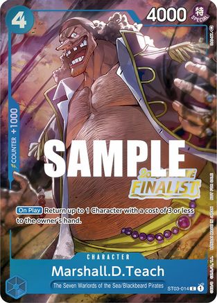 Marshall.D.Teach (Offline Regional 2023) [Finalist] - One Piece Promotion Cards - PR - ST03-014
