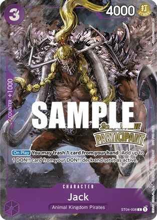 Jack (Offline Regional 2023) [Participant] - One Piece Promotion Cards - PR - ST04-008