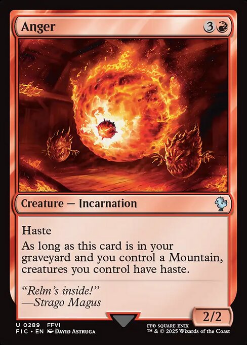 Anger (Surge Foil) - Commander: FINAL FANTASY - U - 289