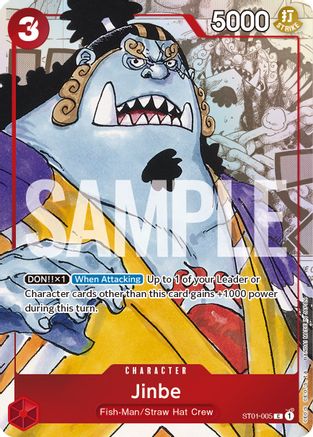 Jinbe - ST01-005 (Alternate Art) - One Piece Promotion Cards - PR - ST01-005