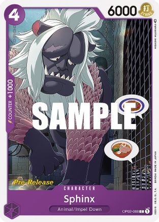 Sphinx - Paramount War Pre-Release Cards - C - OP02-088