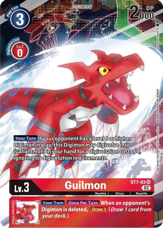 Guilmon (Alternate Art) - Starter Deck 14: Beelzemon Advanced Deck Set - Super Rare - ST7-03 SR