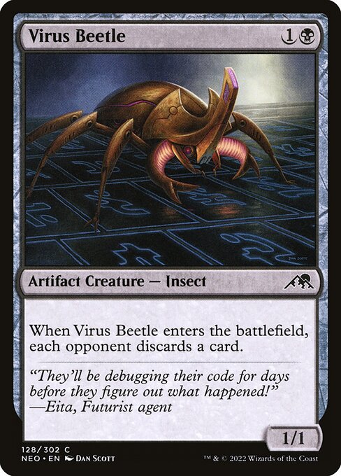 Virus Beetle - Kamigawa: Neon Dynasty - C - 128