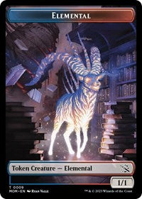Elemental (0009) // Phyrexian Saproling Double-Sided Token - March of the Machine - T - 9 // 8