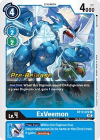 ExVeemon - Across Time Pre-Release Cards - Uncommon - BT12-022 U