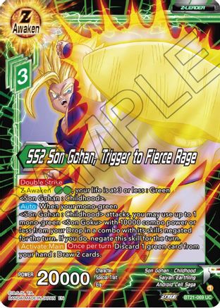 SS2 Son Gohan, Trigger to Fierce Rage - Wild Resurgence - Uncommon - BT21-069