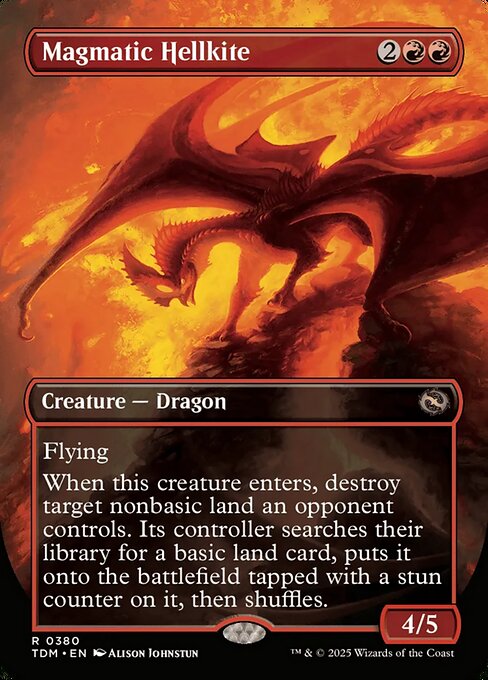 Magmatic Hellkite (Borderless) - Tarkir: Dragonstorm - R - 380