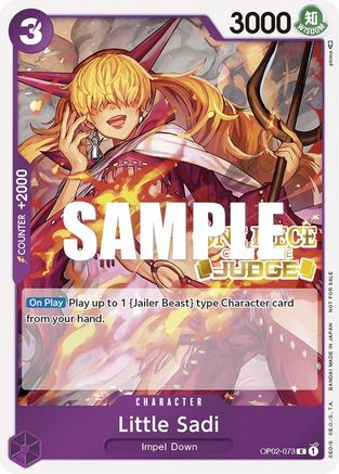 Little Sadi (Judge) - One Piece Promotion Cards - PR - OP02-073