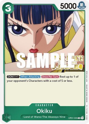 Okiku (Judge) - One Piece Promotion Cards - PR - OP01-035