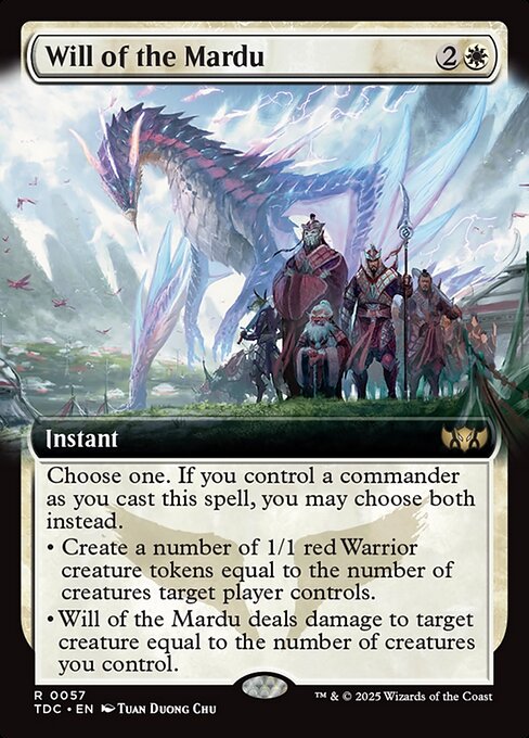 Will of the Mardu (Extended Art) - Commander: Tarkir: Dragonstorm - R - 57