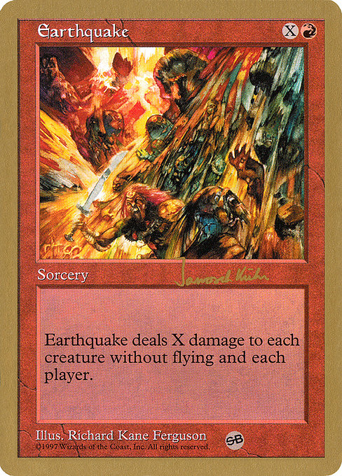 Earthquake - 1997 Janosch Kuhn (5ED) (SB) - World Championship Decks - S