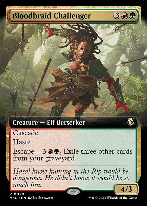 Bloodbraid Challenger (Extended Art) (Ripple Foil) - Commander: Modern Horizons 3 - R - 70