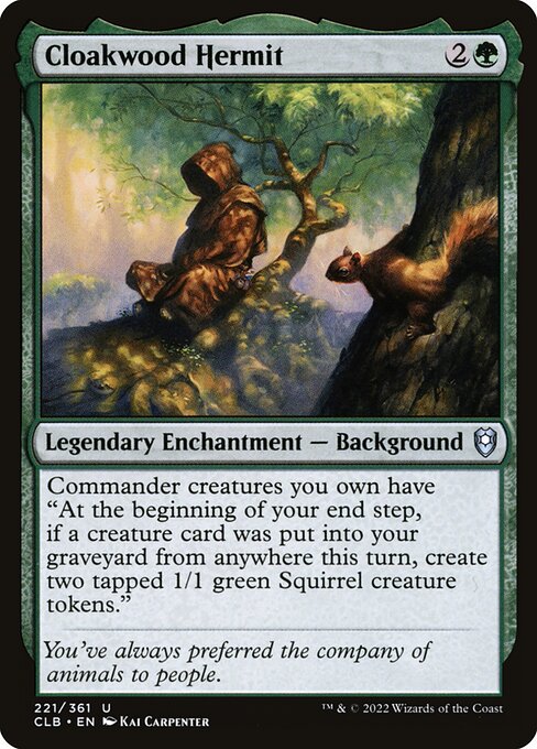 Cloakwood Hermit - Commander Legends: Battle for Baldur's Gate - U - 221