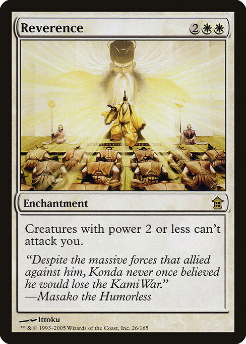 Reverence - Saviors of Kamigawa - R - 26