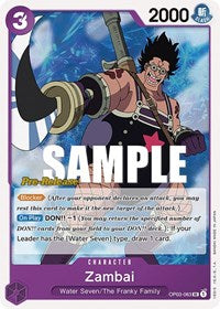 Zambai - Pillars of Strength Pre-Release Cards - UC - OP03-063