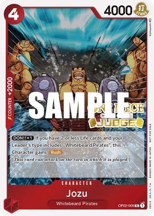 Jozu (Judge) - One Piece Promotion Cards - PR - OP02-008