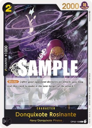 Donquixote Rosinante (Store Championship Participation Pack) - One Piece Promotion Cards - PR - OP02-108